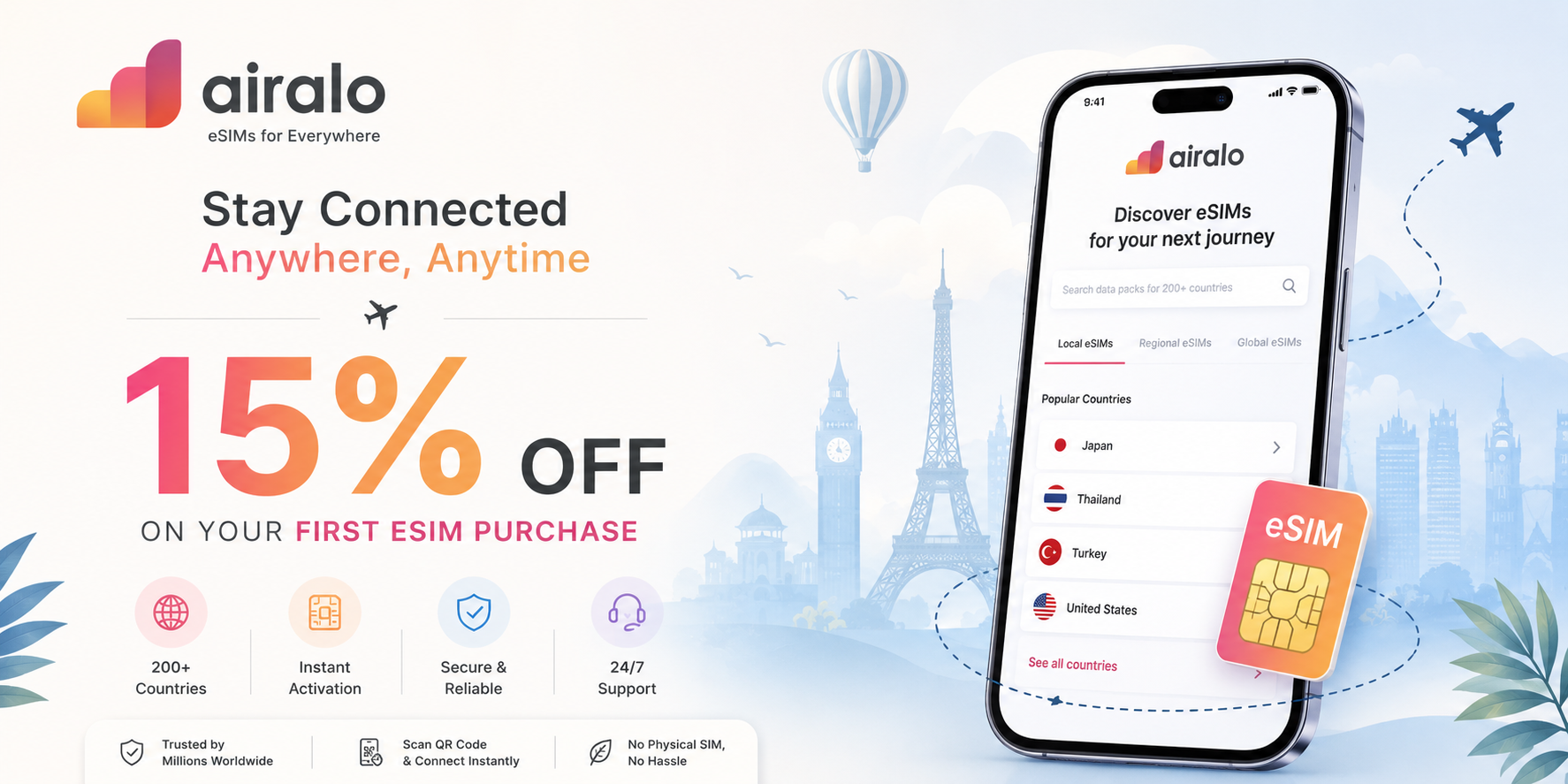 Airalo eSIM Travel Internet and Mobile Data