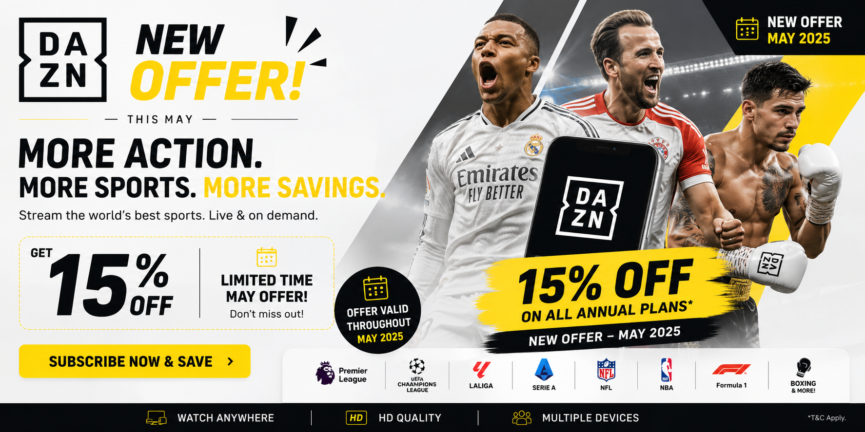 DAZN Sports Streaming Subscription Offer